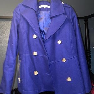 Kenneth Cole Double Breasted Peacoat #Coat Gold Accents